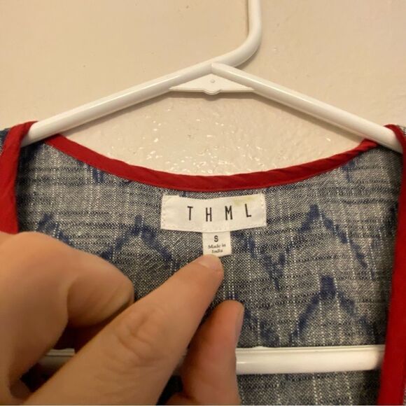 THML Boho Sleeveless Printed Tassel medallion Kaftan Duster Festival Coachella S - Picture 8 of 12